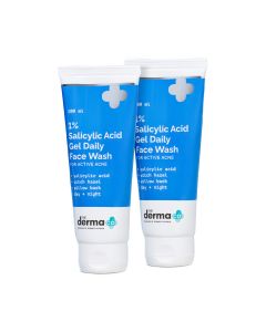 1% Salicylic Acid Gel Face Wash with Salicylic Acid & Witch Hazel - 100ml (Pack of 2)