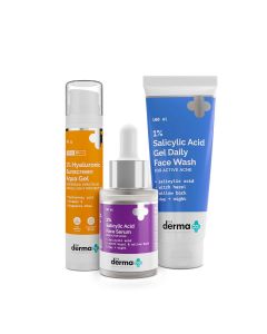 Anti Acne Kit (1% Salicylic Acid Gel Face Wash + 2% Salicylic Acid Serum + 1% Hyaluronic Sunscreen Aqua Gel)