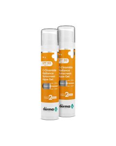  C-Cinamide Radiance Sunscreen Aqua Gel with SPF 50 & PA++++ - 50g (Pack of 2)