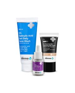 Glow-Getter Kit (1% Salicylic Acid Gel Face Wash +  10% Vitamin C Face Serum +  2% Niacinamide Hydrating BB Cream) 