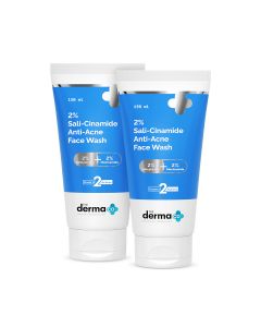 2% Sali-Cinamide Anti-Acne Face Wash with 2% Salicylic Acid & 2% Niacinamide - 150ml (Pack of 2)