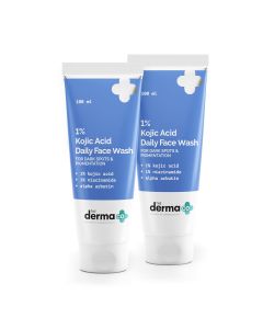 1% Kojic Acid Face Wash with Niacinamide & Alpha Arbutin For Dark Spots & Pigmentation - 100ml (Pack of 2)