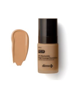 2% Niacinamide High Coverage Foundation With 1% Hyaluronic Acid Complex & SPF 40 PA+++ for 12 Hour Long Stay & 12 Hour Oil Control | 03 Natural