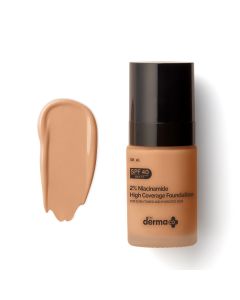 2% Niacinamide High Coverage Foundation With 1% Hyaluronic Acid Complex & SPF 40 PA+++ for 12 Hour Long Stay & 12 Hour Oil Control | 06 Beige
