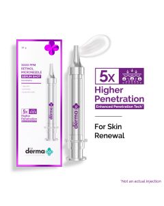 3000 PPM Retinol Microneedle Serum Shot with Squalene, Panthenol & Hyaluronic Acid for Skin Renewal - 10 g