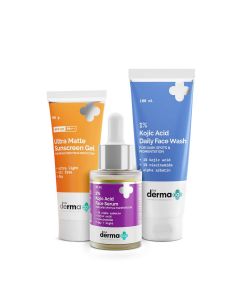 Pigmentation & Dark Spot Corrector Kit (1% Kojic Acid Face Wash + 2% Kojic Acid Face Serum + Ultra Matte Sunscreen Gel)